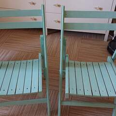 木製折り畳みチェア2脚セットの画像