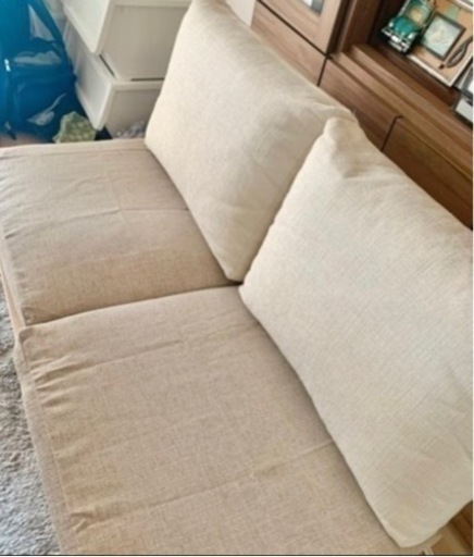 KEYUCA ソファー 2人掛けソファ 背もたれ用クッションのカバー+1セット付