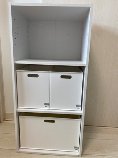 収納ボックス付き　カラーボックス