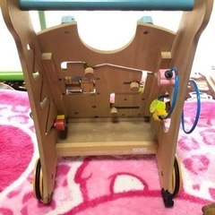 木押し車 歩行練習用具 子供 キッズ　知育玩具 ベビーファーストウォーカーの画像