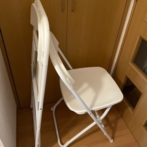 無印良品　スチールパイプ折りたたみチェア 2脚