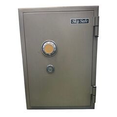 23T393ジ SKYSAFE 縦型 耐火金庫 鍵 解錠番号付き...
