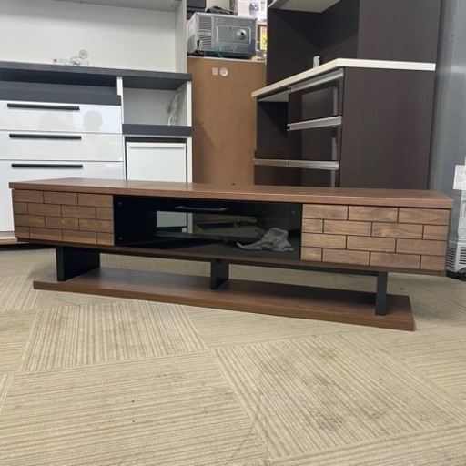 【超美品‼️】定価55,000円♪ WHFurniture 160cm幅ローボード(エストナ160) テレビ台 収納家具 アルダー無垢