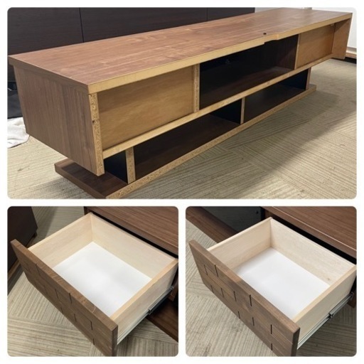【超美品‼️】定価55,000円♪ WHFurniture 160cm幅ローボード(エストナ160) テレビ台 収納家具 アルダー無垢