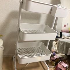 ニトリのスチールワゴン トロリ🤍❣️の画像