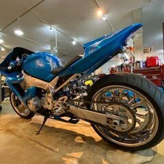 □ YAMAHA YZF-R1 RN091 逆車 ヤマハ 28118km 1000cc ブルー オールペン ロンスイ フルカスタム 2002年式 実動! ウォンウォン 札幌発 ★の画像