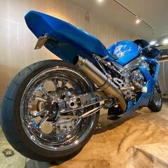 □ YAMAHA YZF-R1 RN091 逆車 ヤマハ 28118km 1000cc ブルー オールペン ロンスイ フルカスタム 2002年式 実動! ウォンウォン 札幌発 ★の画像