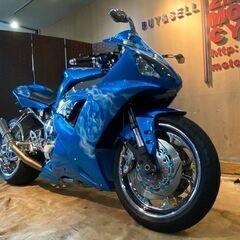 □ YAMAHA YZF-R1 RN091 逆車 ヤマハ 28118km 1000cc ブルー オールペン ロンスイ フルカスタム 2002年式 実動! ウォンウォン 札幌発 ★の画像