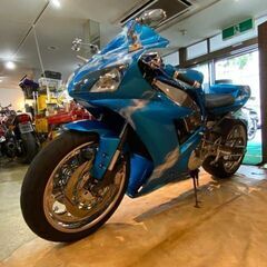 □ YAMAHA YZF-R1 RN091 逆車 ヤマハ 28118km 1000cc ブルー オールペン ロンスイ フルカスタム 2002年式 実動! ウォンウォン 札幌発 ★の画像