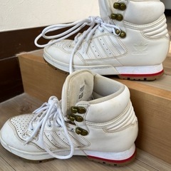 24.0 adidas白スニーカーの画像