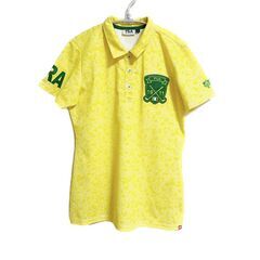 【 FILA GOLF 】フィラ　ゴルフ　ポロシャツ　黄色　サイ...
