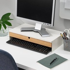【美品】IKEA パソコン 台 引き出しの画像