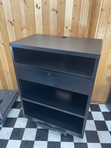 カウンターデスク　750×450×950 ブラック　使用用途様々　使い方自由