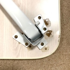 脚一部破損　板　綺麗　大きめ　DIY  木製　工作　アイボリー　　日曜大工　ホワイト　木目　ローテーブル　テーブル　折りたたみ　ホワイト　白　机　便利　収納　の画像