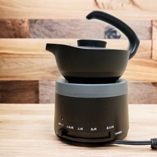 23T395_ジ2 動作品 ツインバード 酒燗器 熱燗 1.5合 保温機能 電気式 温度調節 卓上 ブラック TW-D418B ポット