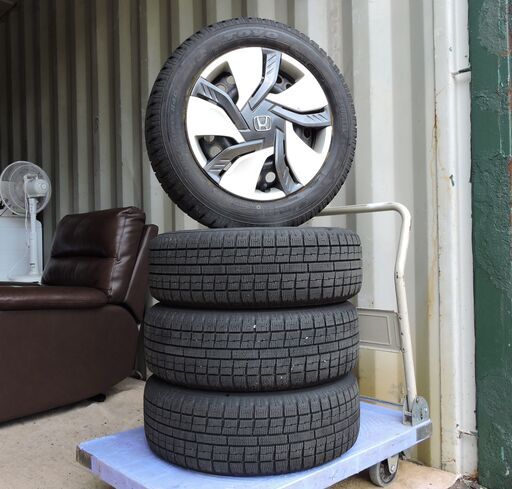 HONDA ホンダ 純正 スチールホイール 4本 185/60R15 2018年製 フィット FIT HYBRID スタッドレスタイヤ 冬タイヤ 札幌市