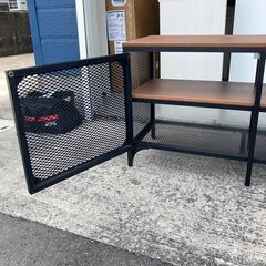 ★イケア　FJÄLLBO フィエルボ テレビ台, ブラック,　お洒落美品です　早い者勝ち★A-357の画像