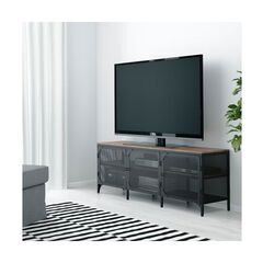 ★イケア　FJÄLLBO フィエルボ テレビ台, ブラック,　お洒落美品です　早い者勝ち★A-357の画像