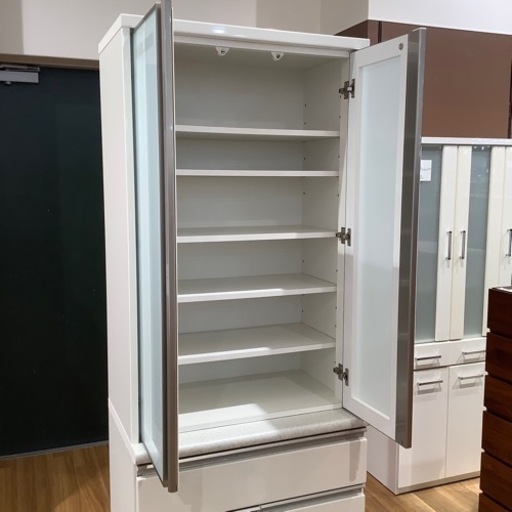 【トレファク神戸南店】食器棚　2枚扉　ヨゴレ有　アルミナ2