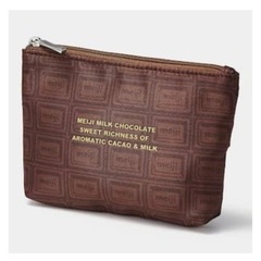 【新品未使用】GU×明治コラボ　板チョコポーチ🍫