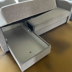 【藻岩倉庫保管】ニトリ 布張りカウチソファベッド 大容量収納スペース付き中古 藻岩倉庫保管】ニトリ 布張りカウチソファベッド 大容量収納