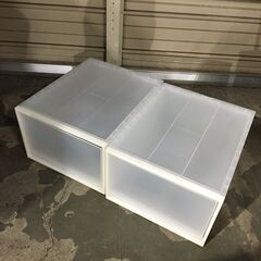 1/8終NH 無印良品 プラケース 衣類収納 2個セット W41xD54x30cm プラケ 菊TKの画像