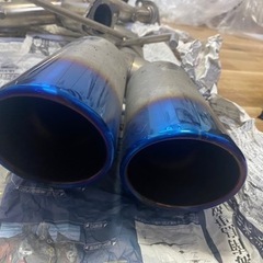 GRX130系 マークX BRASH4本出しチタンカラーマフラー 直管ストレート 純正対応直管リアピース 爆音暴走族仕様の画像