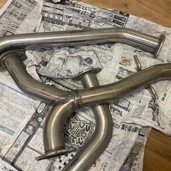 GRX130系 マークX BRASH4本出しチタンカラーマフラー 直管ストレート 純正対応直管リアピース 爆音暴走族仕様の画像