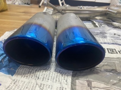 GRX130系 マークX BRASH4本出しチタンカラーマフラー 直管ストレート 純正対応直管リアピース 爆音暴走族仕様