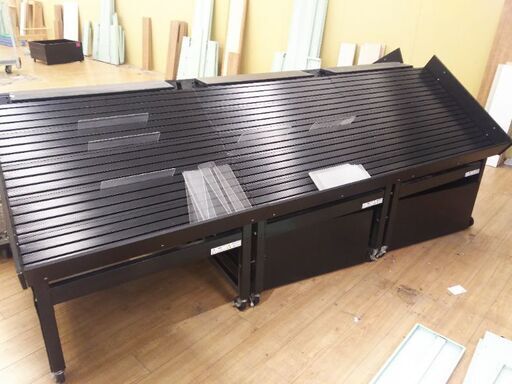 3+3 6面分 青果 業務用　棚　ワゴン　可変式　スーパー　果物　野菜　台　陳列棚　店舗用品　中古 お引き取りのみ