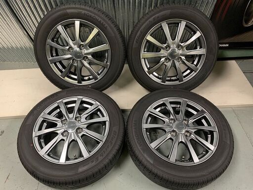 売約済　美品★155/65R14　国産タイヤ　ヨコハマブルーアース　ワゴンR　タント　ムーヴ　N-BOX　軽自動車　安心の調整済み　即装着可能
