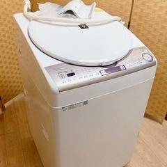 【引取】SHARP シャープ ES-TX8DKS 2019年製 8.0kg 乾燥4.5kg 洗濯乾燥機