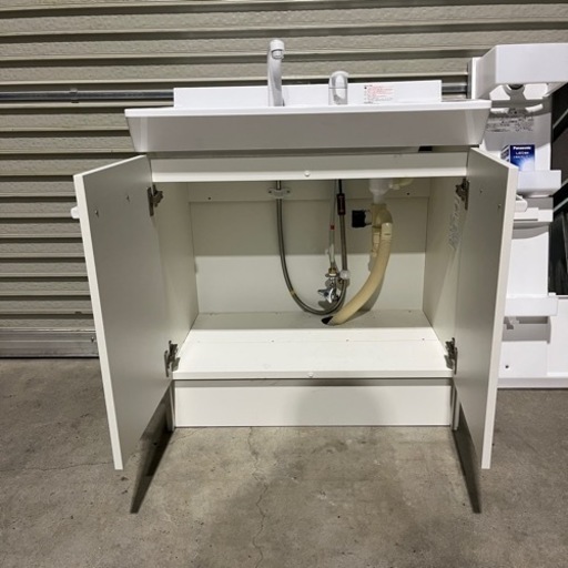 新品購入1ヶ月のみ使用 洗面所 フルセット！キャビネット お湯可