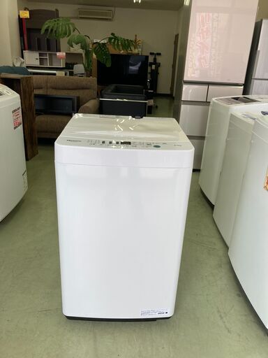 【リサイクルショップ　ピカソ　小松原】★分解洗浄済み★2020年製 ハイセンス Hisense 4.5kg 全自動洗濯機 ホワイト HW-E4503★9802★