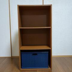 ３段カラーボックス　木目調　おまけ付き
