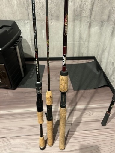 バス釣り ベイトロッド3本とベイトリール
