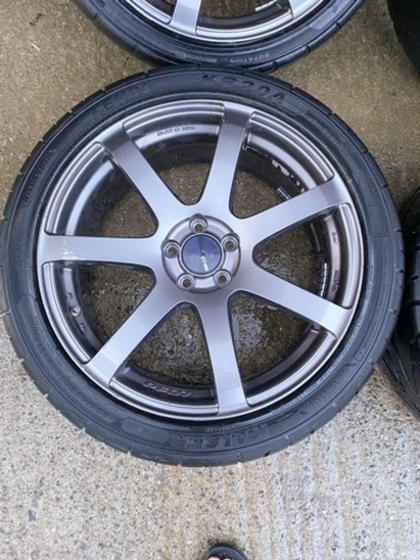 ENKEI PF07 18×7.5J PCD100/5 ＋48 タイヤ付き 4本