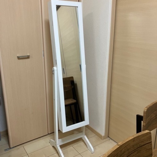 収納付き姿見鏡