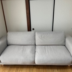 無印MUJI3シーター　フェザー・ポケットコイルソファ
