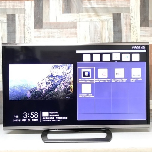 ②即日受渡❣️SHARP  AQUOS46型クアトロンパネル搭載 YouTube22500円