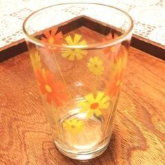 最終値下げ！　昭和レトロ　アデリアレトロ　花柄グラス 3個セットの画像