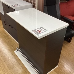 KI-17【新入荷　リサイクル品】カウンターテーブル　ブラウン×白