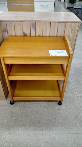 ★ジモティ割あり★ シンプルライフ キッチンカート 茶 H72×D41×W59 クリーニング済み TJ1830