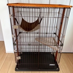 ウッドワンサークルキャット二段タイプ　キャットケージ