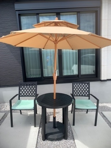ガーデンパラソル　家具セット　バルコニー　お庭