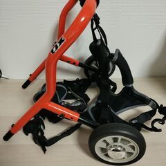 Wilmog（ウィルモグ）後足不自由犬用 サイズ：Mフレームカラー：オレンジ/ウェアカラー：ブラックの画像
