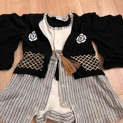 袴ロンパース　男　お食い初め　100日祝い　初節句