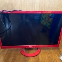 SHARP 液晶カラーテレビ 24インチ　赤