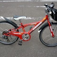 ☆ジュニアサイクル GENERATOR 22インチ 7段変速 自転車 赤 子ども用 カゴ付き ライト付き 反射板付き ジェネレーター 札幌 北20条店の画像