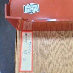 正月 おせち 三段重箱 梅の花 朱色 昭和レトロの画像